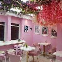 Upstairs seating 🌸 at Cream Dream in London
