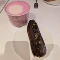 Pink Matcha and Snickers Eclair at Cream Dream in London