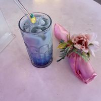 Blue cold matcha lattee  at Cream Dream - Covent Garden in London