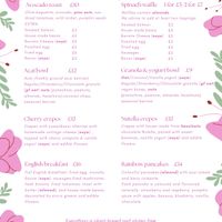 Breakfast menu  at Cream Dream - Covent Garden in London