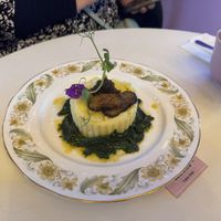 Mashed potatoes with fried bananas  at Cream Dream - Covent Garden in London