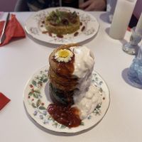 Rainbow pancakes   at Cream Dream in London