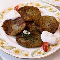 potato pancakes "deruny" at Cream Dream in London