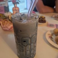 Blue matcha soy latte at Cream Dream in London