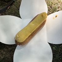 Mango passion fruit eclair  at Cream Dream in London