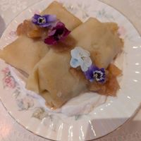 Apple and raisin crepes at Cream Dream in London