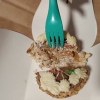 Kyiv cake (messy cross section) at Cream Dream in London