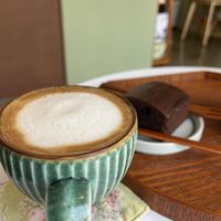 Coffee with oat milk  at Some of us Coffee - Maybe closed in Jeju