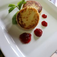 Special dessert during Tuesday buffet. Cruelty free vegan cheesecake.. at Loving Hut in Kyiv