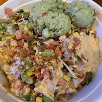 Vegan chorizo with vegan cheese, guac and Maui waui sauce  #Veganuary at Boxcar Hippie in Rochester