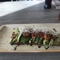 Vegan Stulle with tomato spread, avocado and tomato  at Stulle & Meer in Sylt