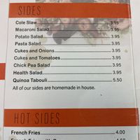 Chick pea salad is vegan   at Abe's Deli in Scranton