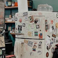 A cool fridge  #Veganuary at Bamboo Vegan Cafe in Athens