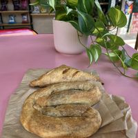 Spinach and vegetable pies  at Bamboo Vegan Cafe in Athens