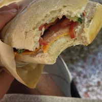 Sandwich with delicious home made sugar free mayo at Bamboo Vegan Cafe in Athens