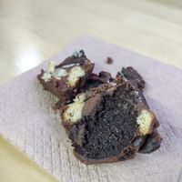 Log cake bits at Bamboo Vegan Cafe in Athens