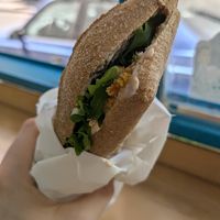 Scrambled Tofu sandwich, amazingly good 😭 at Bamboo Vegan Cafe in Athens
