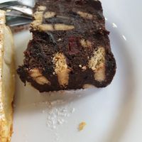 Chocolate cake at Bamboo Vegan Cafe in Athens