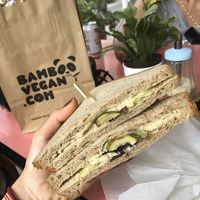 delicious sandwiches at Bamboo Vegan Cafe in Athens