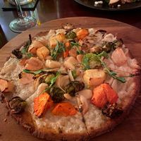 Vegetarian flatbread with vegan mozzarella at Alter House Restaurant & Bar in Clarks Summit