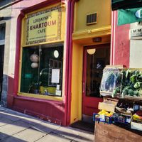 Store front at Khartoum Cafe in Edinburgh