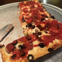 Delicious!  Black olives, mushrooms & artichoke hearts #Veganuary at Toni's Pizza in Mount Pleasant