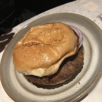 Planta burger -no lettuce, no tomato, no mustard, no queso, no pickle , no mayo, just onion (served with fries, not salad) 
  at PLANTA in Brooklyn