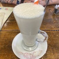 Hazelnut milkshake with soy milk   at Tiamo's in Stockport