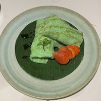 Matcha crepes with coconut   at Tangi Restaurant in Ubud