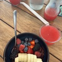 Acai Bowl and watermelon juice   at Single Fin - The Surf House in Dubai