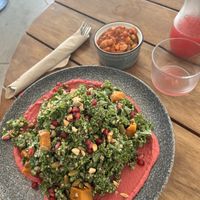 Kale salad and beans   at Single Fin - The Surf House in Dubai