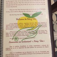 Menu at Nang Tam in Hanoi