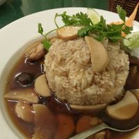 Mushroom rice at Nang Tam in Hanoi