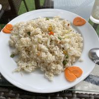 Vegan vegetable rice  at Trang An Riverside Garden in Ninh Binh