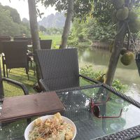 tofu papaya salad.  perfect   at Trang An Riverside Garden in Ninh Binh
