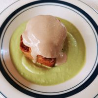 Pound cake with matcha cream &  banana coconut cream at Ferments - 퍼멘츠 in Seoul