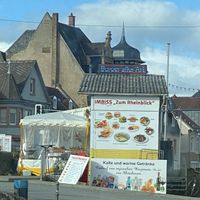 Restaurant is Right on the Rhine river    at Imbiss Kunz "Zum Rheinblick" in Nierstein