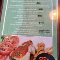 Separate vegetarian/vegan menu. You have to ask for it specifically. at Archie's Pizzas & Burgers in Colonia Del Sacramento