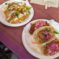Corn ribs and selection of 3 first tacos at Antojitos - Edinburgh Street Food in Edinburgh