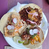 Trio of tacos at Antojitos - Edinburgh Street Food in Edinburgh
