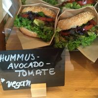 Hummus avocado tomato sandwich  at Annegrete in Dusseldorf
