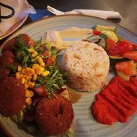 Falafelteller mit Reis at Saray in Ravensburg