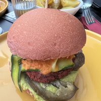Vegan burgerr  at FRED in Milan