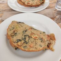 Vegan Omelette at Bizcotela in Bogota