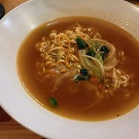 Vegan ramen (ask for no eggs) at Kim's Bap in Sevilla