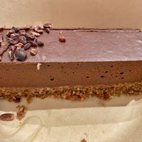 Chocolate mousse cake at Bionectar in Girona