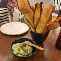 Guacamole with plantain crisps  at Paladar in South East London