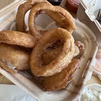 Onion rings  at Mission Burger Co in Austin
