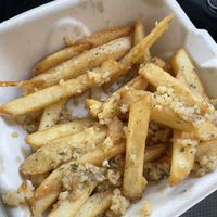 Garlic fries   at Mission Burger Co in Austin