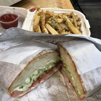 BLT w/ garlic fries    at Mission Burger Co in Austin